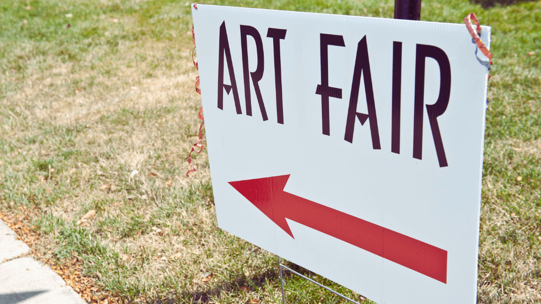 Art and craft fairs are a great place to sell your work.